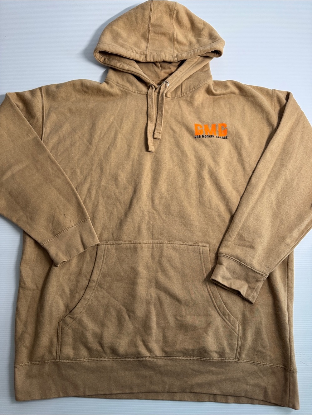 Gas Monkey Garage Tan Hooded Pullover Sweatshirt